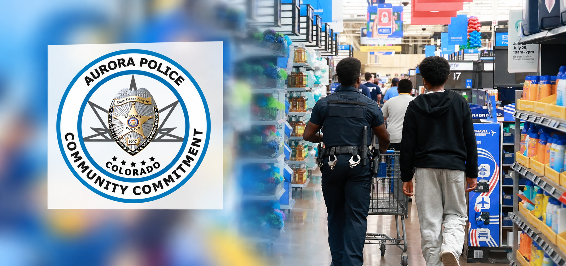 shop with a cop banner
